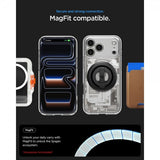 Spigen iPhone 17 Pro -suojakuori Ultra Hybrid Zero One MagFit Natural Titanium