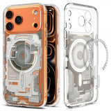 Spigen iPhone 17 Pro -suojakuori Ultra Hybrid Zero One MagFit Natural Titanium