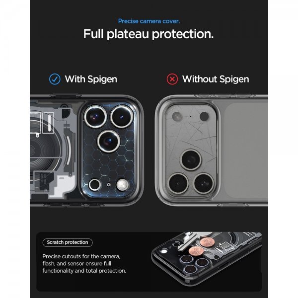 Spigen iPhone 17 Pro -suojakuori Ultra Hybrid Zero One MagFit, musta