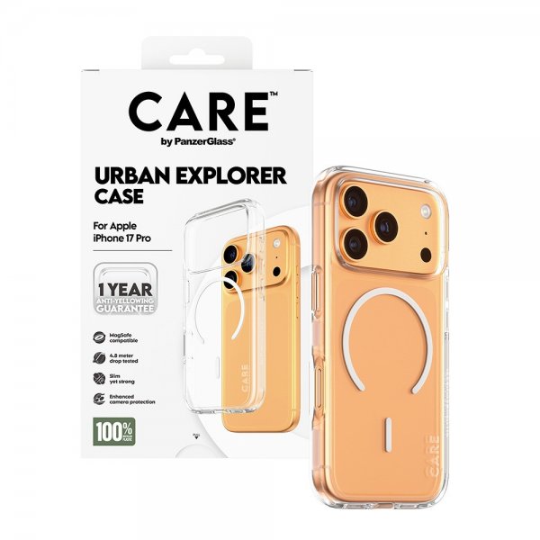 CARE by PanzerGlass iPhone 17 Pro -suojakuori Urban Explorer MagSafe, valkoinen