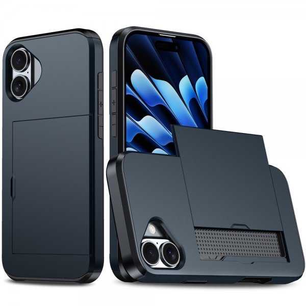iPhone 17 Kuoret Korttilokero Sininen