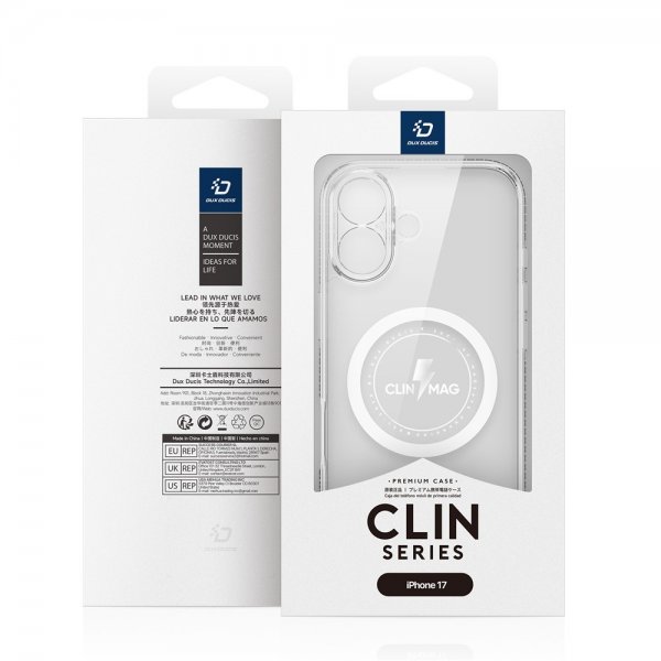 Dux Ducis iPhone 17 -kuori Clin Series MagSafe Läpinäkyvä
