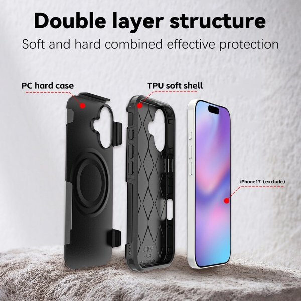 4smarts iPhone 17 -suojakuori Defend Case Ultimag, musta