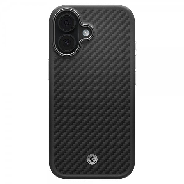 Spigen iPhone 17 -kuori Enzo Aramid T MagFit musta hopea
