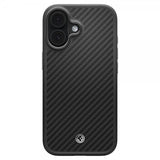 Spigen iPhone 17 -kuori Enzo Aramid T MagFit musta hopea