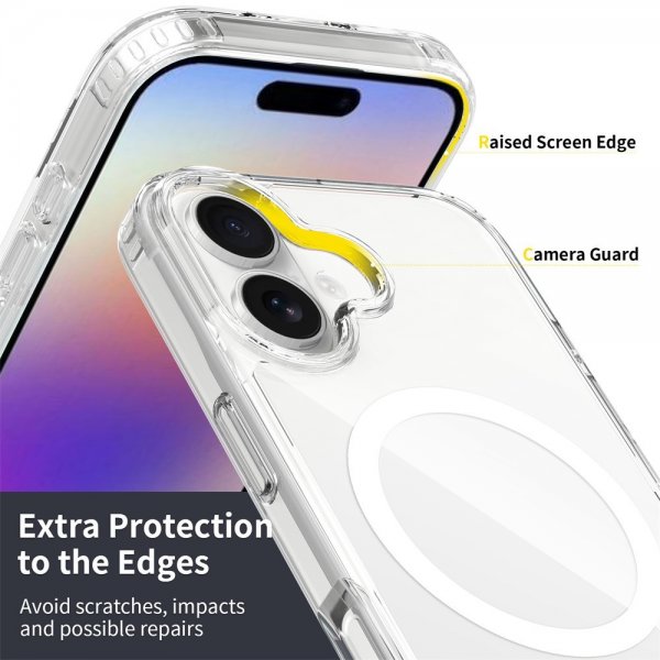 Nordic Covers iPhone 17 -suojakuori Feather Series MagSafe Transparent