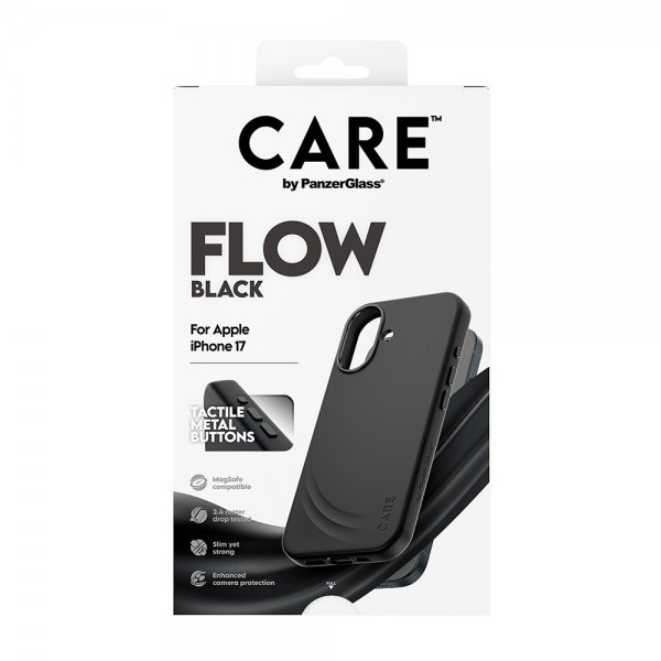 CARE by PanzerGlass iPhone 17 -kuori Flow MagSafe Musta