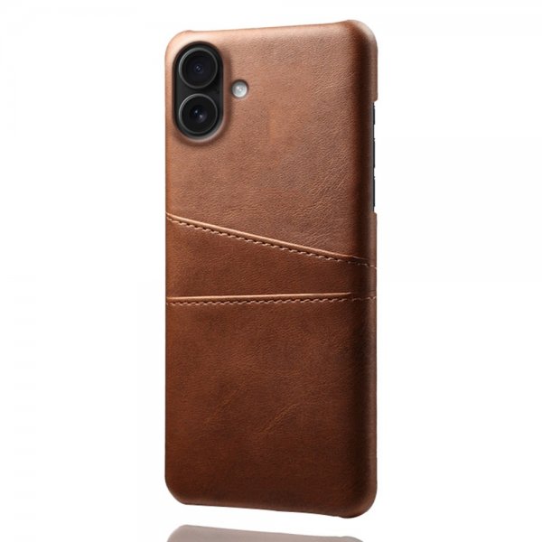 iPhone 17 kuori kahdella korttipaikalla tummanruskea