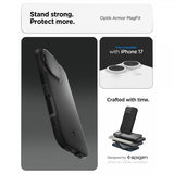 Spigen iPhone 17 -kuori Optik Armor MagFit Musta