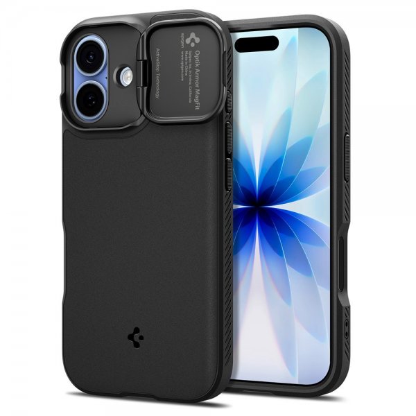 Spigen iPhone 17 -kuori Optik Armor MagFit Musta