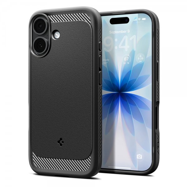 Spigen iPhone 17 -kuori Rugged Armor MagFit Matte Black