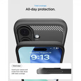 Spigen iPhone 17 -kuori Rugged Armor MagFit Matte Black