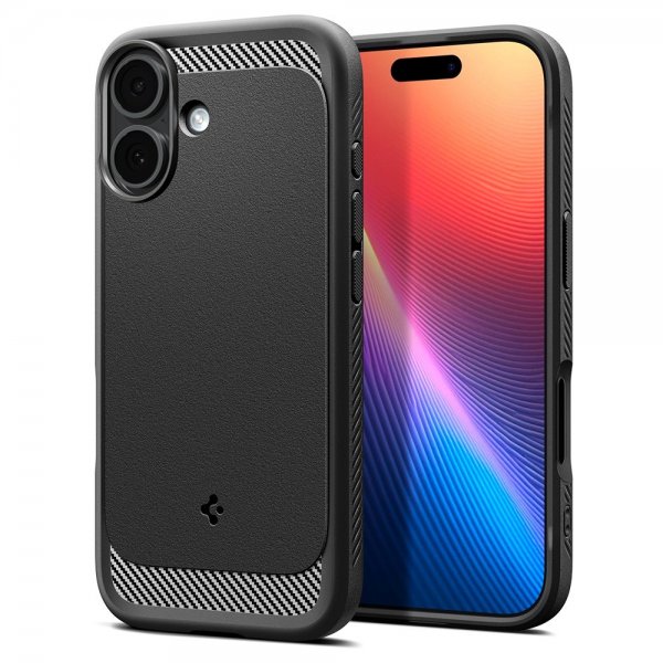 Spigen iPhone 17 -kuori Rugged Armor MagFit Matte Black