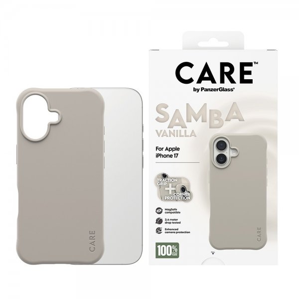 CARE by PanzerGlass iPhone 17 -kuori Samba MagSafe Vanilla