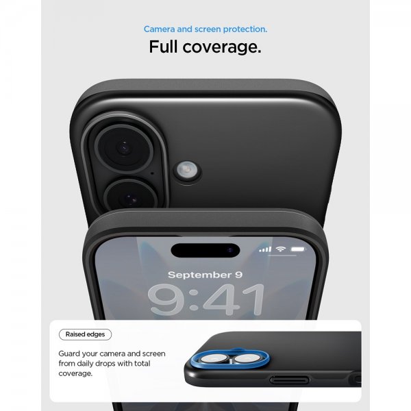 Spigen iPhone 17 -suojakuori Thin Fit MagFit, musta