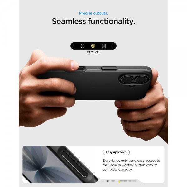 Spigen iPhone 17 -suojakuori Thin Fit MagFit, musta