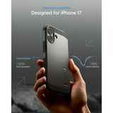 Spigen iPhone 17 -suojakuori Tough Armor T MagFit Gunmetal