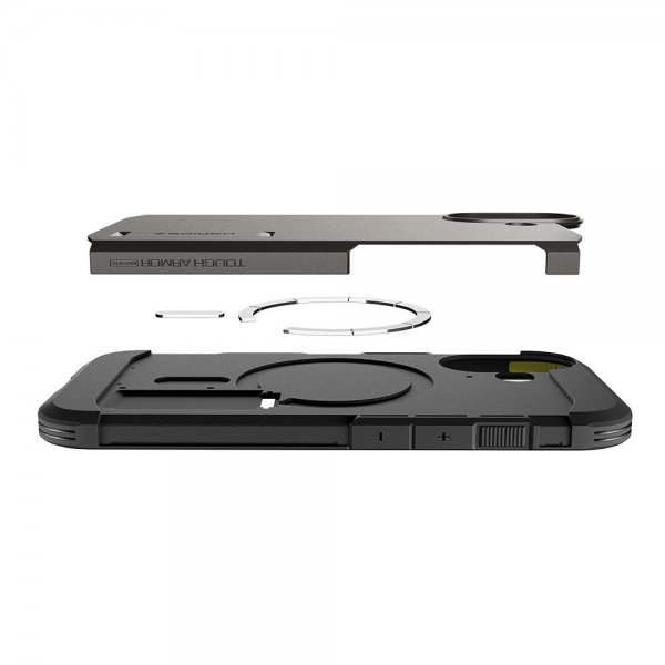 Spigen iPhone 17 -suojakuori Tough Armor T MagFit Gunmetal