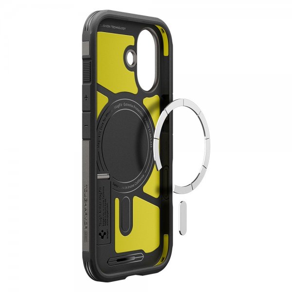 Spigen iPhone 17 -suojakuori Tough Armor T MagFit Gunmetal