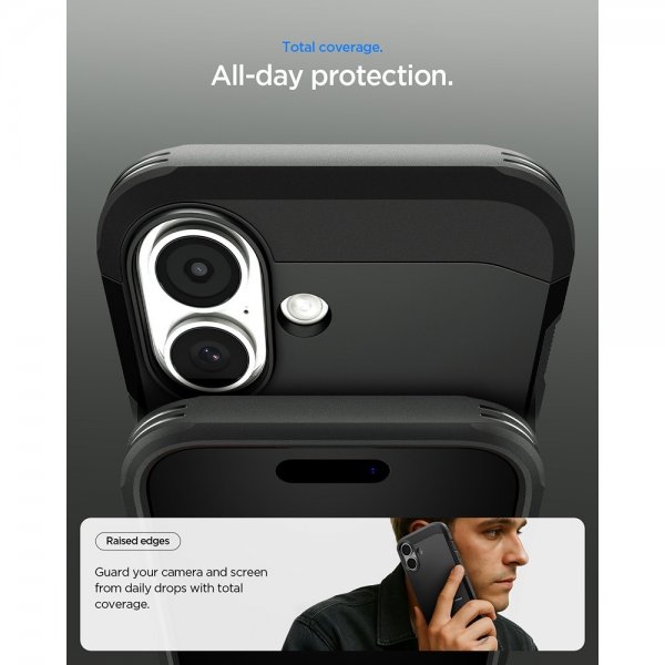 Spigen iPhone 17 -kuori Tough Armor T MagFit Musta