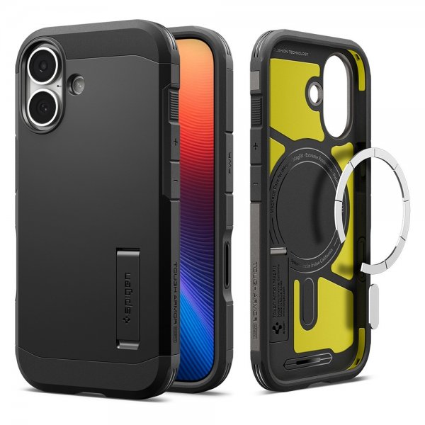 Spigen iPhone 17 -kuori Tough Armor T MagFit Musta