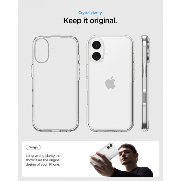Spigen iPhone 17 -suojakuori Ultra Hybrid Crystal Clear