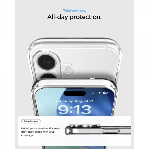 Spigen iPhone 17 -suojakuori Ultra Hybrid Crystal Clear