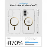 Spigen iPhone 17 -suojakuori Ultra Hybrid MagFit Clear Gold