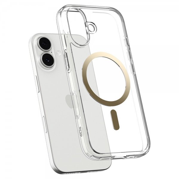 Spigen iPhone 17 -suojakuori Ultra Hybrid MagFit Clear Gold
