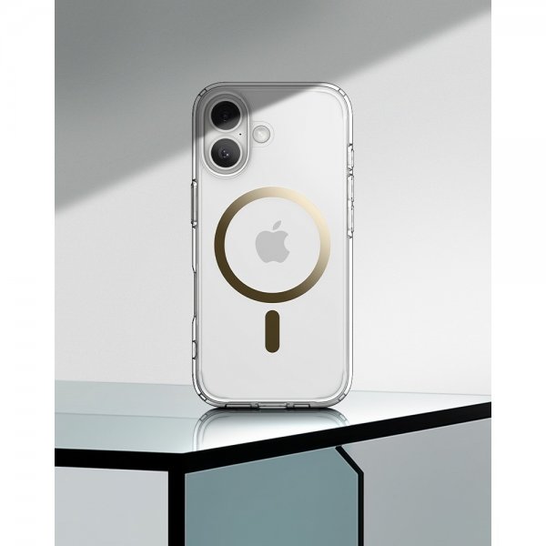 Spigen iPhone 17 -suojakuori Ultra Hybrid MagFit Clear Gold