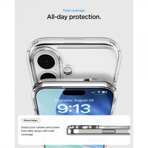 Spigen iPhone 17 -suojakuori Ultra Hybrid S MagFit Clear White