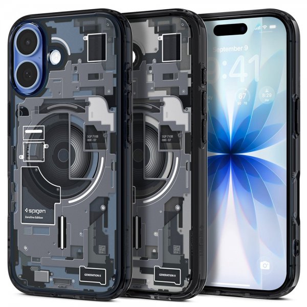 Spigen iPhone 17 -suojakuori, Ultra Hybrid Zero One MagFit, musta