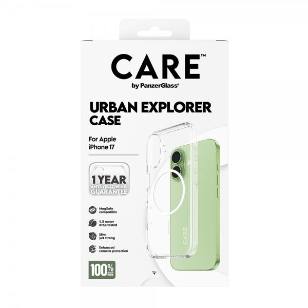 CARE by PanzerGlass iPhone 17 -kuori Urban Explorer MagSafe, valkoinen
