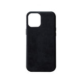 Journey iPhone 12 Mini Kuori, aitoa nahkaa, musta