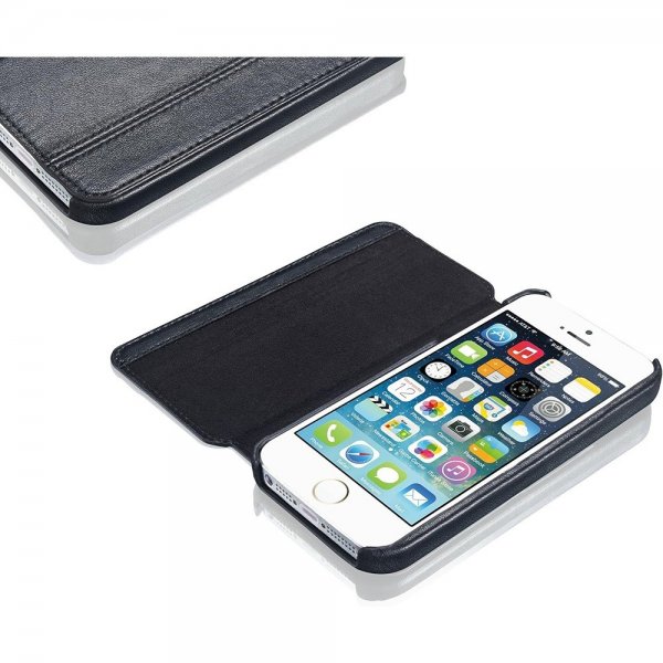 KAVAJ iPhone 5/5S/SE 2016 Kotelo Dallas Musta