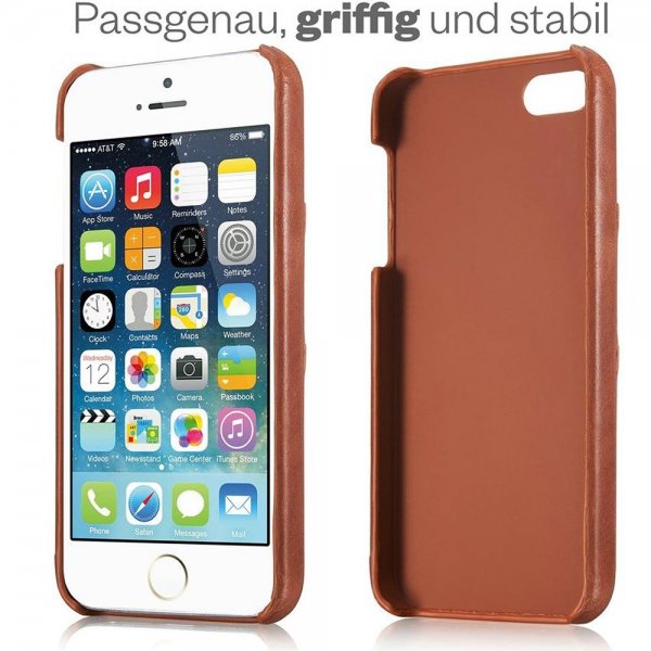 KAVAJ iPhone 5/5S/SE 2016 Kuori Tokyo Ruskea