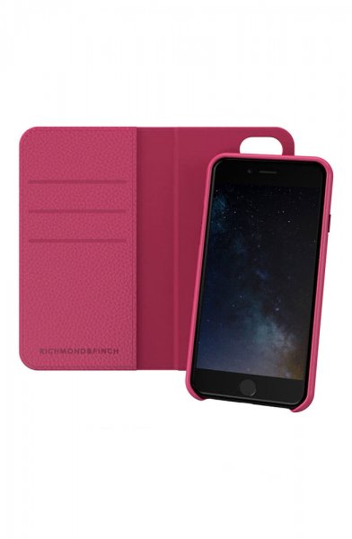 Richmond & Finch iPhone 6/6S/7/8/SE-suojakotelo, lompakko, irrotettava kuori, pinkki