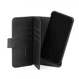 Gear iPhone 6/6S/7/8/SE-kotelo, 7 korttipaikkaa, irrotettava kuori, musta