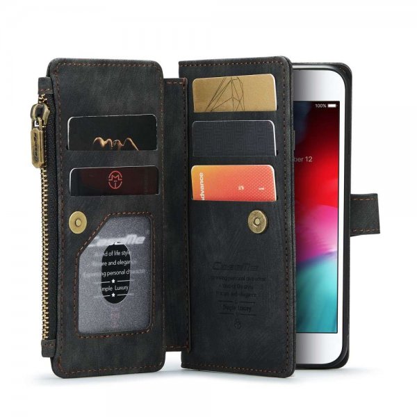 CaseMe iPhone 6/6S/7/8/SE suojakuori C30 Series musta