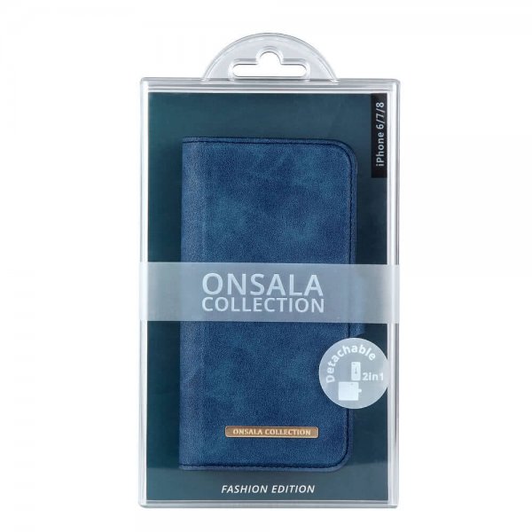 Onsala iPhone 6/6S/7/8/SE Suojakotelo Fashion Edition Irrotettava Kuori Royal Blue