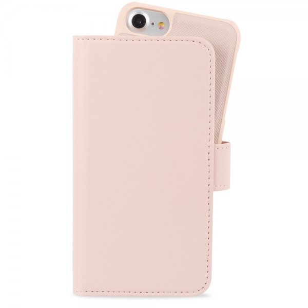 holdit iPhone 6/6S/7/8/SE suojakuori Wallet Case Extended Magnet irrotettavalla kuorella Blush Pink