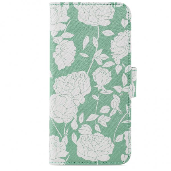 holdit iPhone 6/6S/7/8/SE suojakuori lompakkokotelo Green Flowers