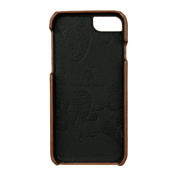 Onsala iPhone 6/6S/7/8/SE Kuori Aitoa Nahkaa Ruskea