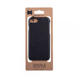 Onsala iPhone 6/6S/7/8/SE Kuori Aito Nahka Musta