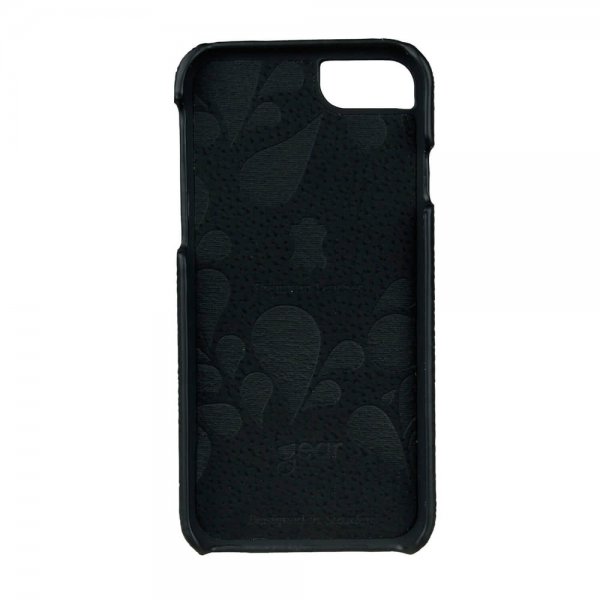 Onsala iPhone 6/6S/7/8/SE Kuori Aito Nahka Musta