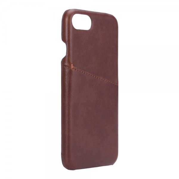 Onsala iPhone 6/6S/7/8/SE Kuori yhdellä korttipaikalla Ruskea
