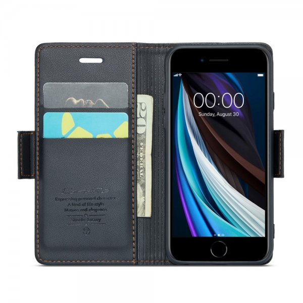 CaseMe iPhone 6/6S/7/8/SE suojakuori 023 Series Musta