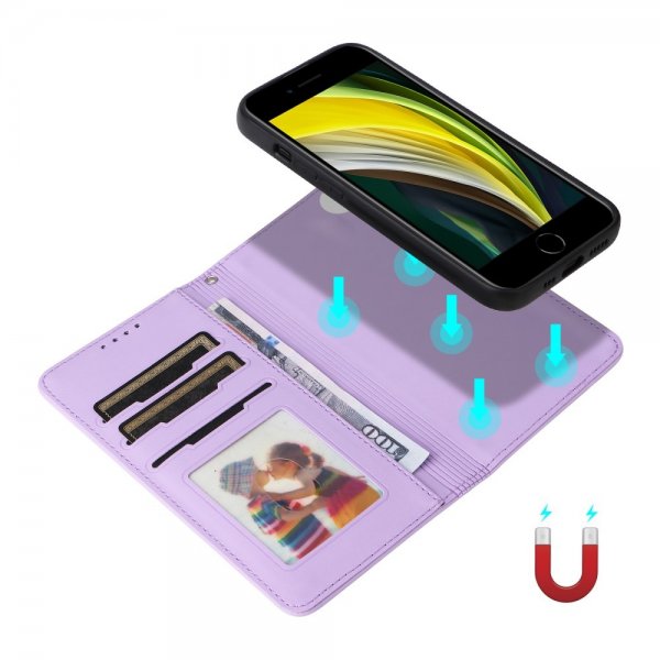 Betopnice iPhone 6/6S/7/8/SE suojakuori irrotettavalla kuorella 005 Violetti