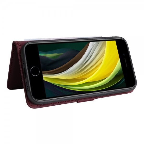 Betopnice iPhone 6/6S/7/8/SE Kuori irrotettavalla kannella 005 Punainen