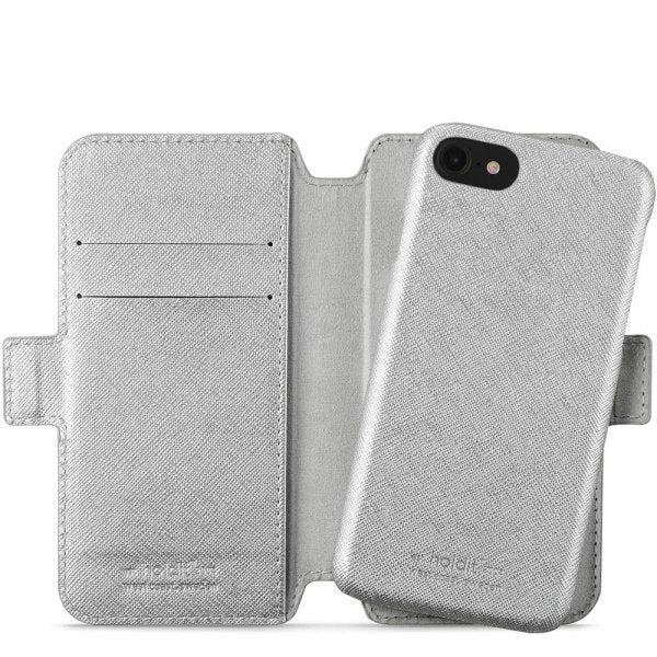 holdit iPhone 6/6S/7/8/SE suojakuori Stockholm irrotettava kuori hopea